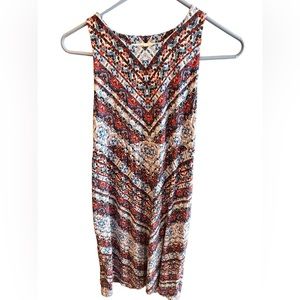 ATHLETA High Neck Sleeveless Chevron Design Dress, Size L